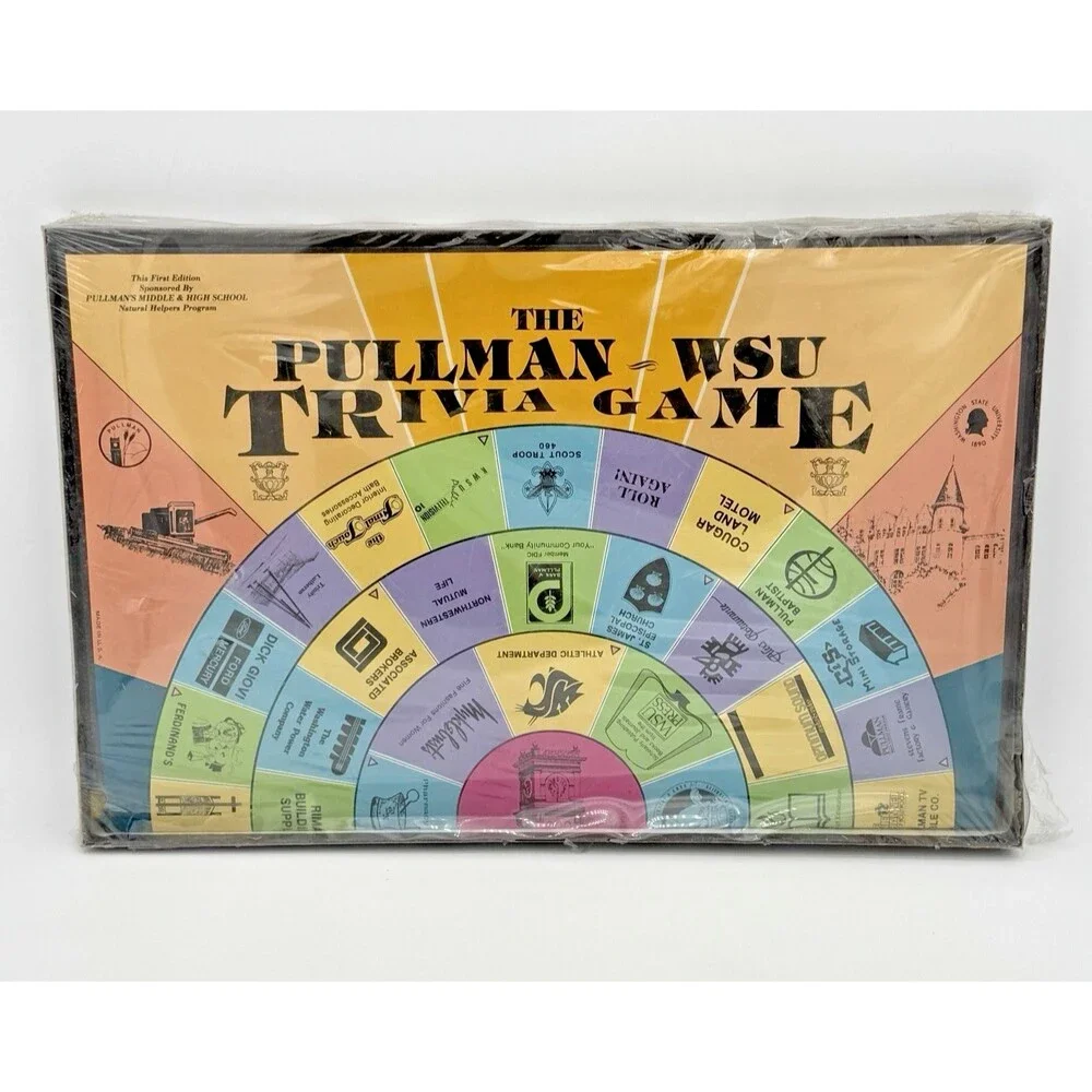 The Pullman Wasington WSU Triva Game - Rare, Vintage 1985 NEW
